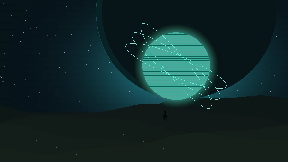 概念封面：星球与环形轨道